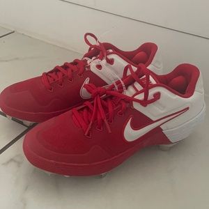 Nike red white cleats mens 7.5